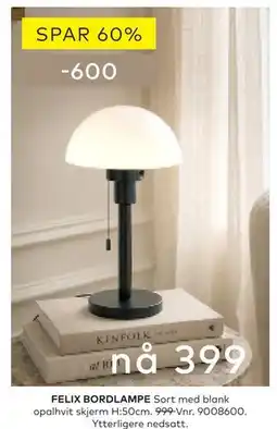 Skeidar FELIX BORDLAMPE tilbud