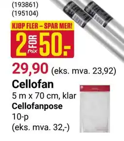 Europris Cellofanpose tilbud