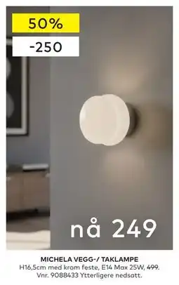 Skeidar MICHELA VEGG-/ TAKLAMPE tilbud