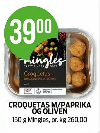 Kiwi Croquetas produkt m/paprika og oliven tilbud