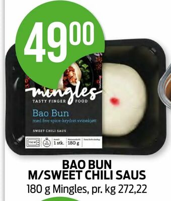 Kiwi Bao bun m/sweet chili saus tilbud