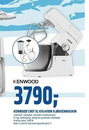 Coop Obs Kenwood chef xl kvl4110w kjøkkenmaskin tilbud