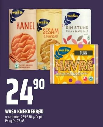 Coop Obs Wasa knekkebrød tilbud