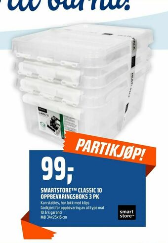Coop Obs Smartstore™ classic 10 oppbevaringsboks 3 pk tilbud