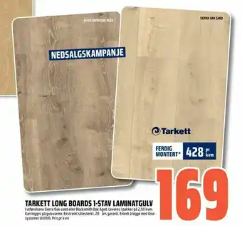 Coop Obs TARKETT LONG BOARDS 1-STAV LAMINATGULV tilbud