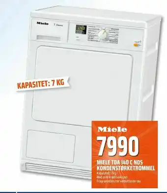 Coop Obs Miele tda 140 c nds kondenstørketrommel tilbud