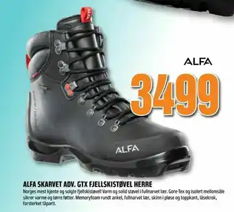 Coop Obs Alfa skarvet adv. gtx fjellskistøvel herre tilbud
