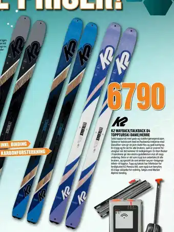 Coop Obs K2 wayback/talkback 84 toppturski dame/herre tilbud