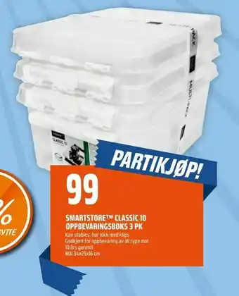 Coop Obs Smartstore™ classic 10 oppbevaringsboks 3 pk tilbud