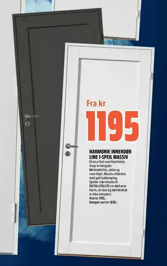 Coop Obs Harmonie innerdør line 1-speil massiv tilbud