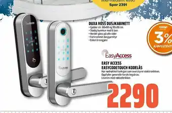 Coop Obs Easy access easycodetouch kodelås tilbud