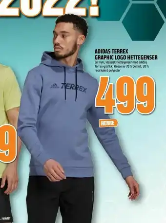 Coop Obs Adidas terrex graphic logo hettegenser tilbud