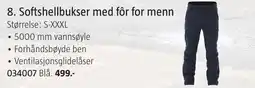 Jula Softshellbukser med fôr for menn tilbud