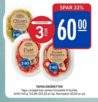 Rema 1000 Tapas/småretter tilbud