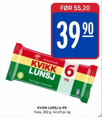 Rema 1000 Kvikk lunsj 6-pk tilbud