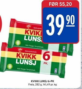 Rema 1000 Kvikk lunsj 6-pk tilbud