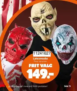 BR Leker Latexmaske tilbud