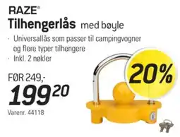 Thansen Raze tilhengerlås med bøyle tilbud