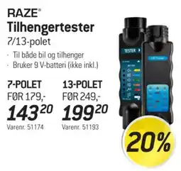 Thansen Raze tilhengertester 7/13-polet tilbud