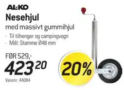 Thansen Al-ko nesehjul med massivt gummihjul tilbud