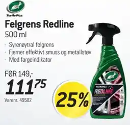 Thansen TurtleWax Felgrens Redline tilbud
