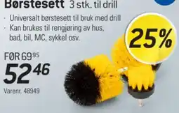 Thansen Børstesett 3 stk. til drill tilbud