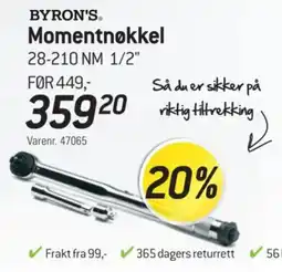 Thansen Byron's Momentnøkkel tilbud