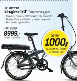 Thansen El-sykkel 20" tilbud