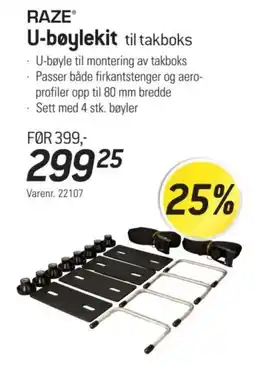 Thansen Raze U-bøylekit til takboks tilbud