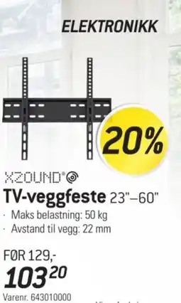 Thansen Xsound Tv-veggfeste 23"-60" tilbud