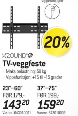 Thansen Xzound TV-veggfeste tilbud
