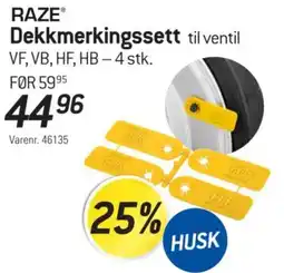 Thansen Raze dekkmerkingssett til ventil tilbud
