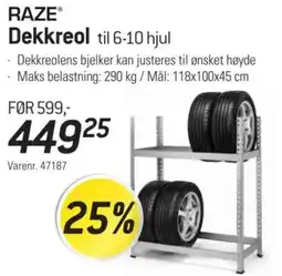 Thansen Raze dekkreol tilbud