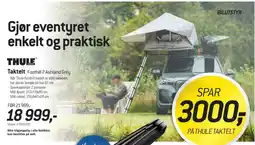 Thansen Thule Taktelt Foothill 2 Ashland Grey tilbud