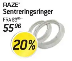 Thansen Raze sentreringsringer tilbud