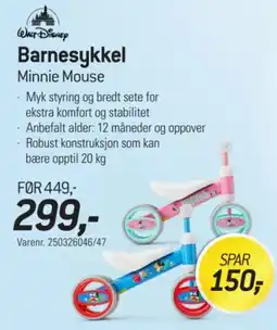 Thansen Walt Disney Barnesykkel Minnie Mouse tilbud