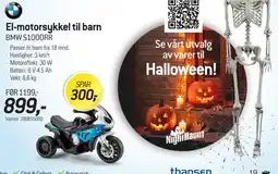 Thansen Bmw el-motorsykkel til barn bmw s1000rr tilbud
