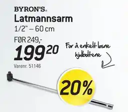 Thansen BYRON'S Latmannsarm tilbud