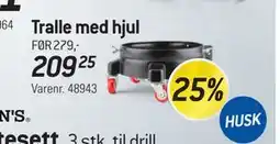 Thansen Tralle med hjul tilbud