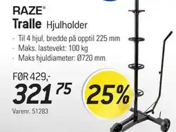 Thansen RAZE Tralle Hjulholder tilbud