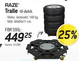 Thansen RAZE Tralle til dekk tilbud