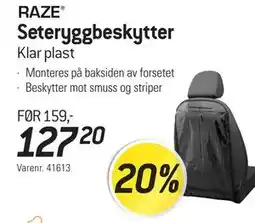 Thansen Raze Seteryggbeskytter Klar plast tilbud