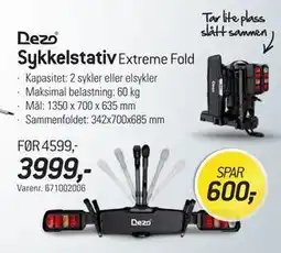 Thansen Dezo Sykkelstativ Extreme Fold tilbud