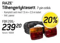 Thansen Tilhengerlyktesett 7-pin stikk tilbud