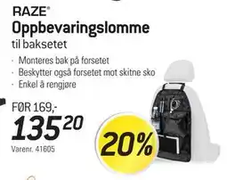 Thansen Raze Oppbevaringslomme til baksetet tilbud
