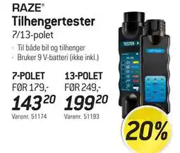Thansen Tilhengertester 7/13-polet tilbud