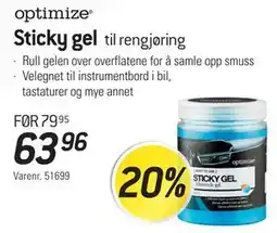 Thansen optimize Sticky gel tilbud