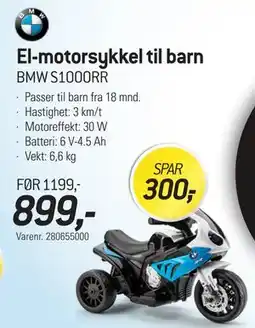 Thansen El-motorsykkel til barn BMW S1000RR tilbud