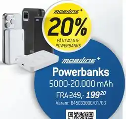 Thansen Powerbanks 5000-20.000 mAh tilbud