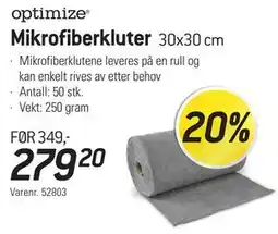 Thansen optimize Mikrofiberkluter tilbud